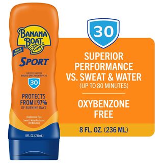 Banana Boat Sport SPF 30 sunscreen lotion 8oz oxybenzone-free