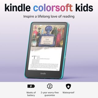 Kindle Colorsoft Kids e-reader with colorful cover