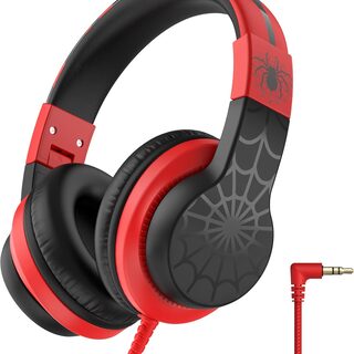 Monster Spider-Man kids headphones in red and black